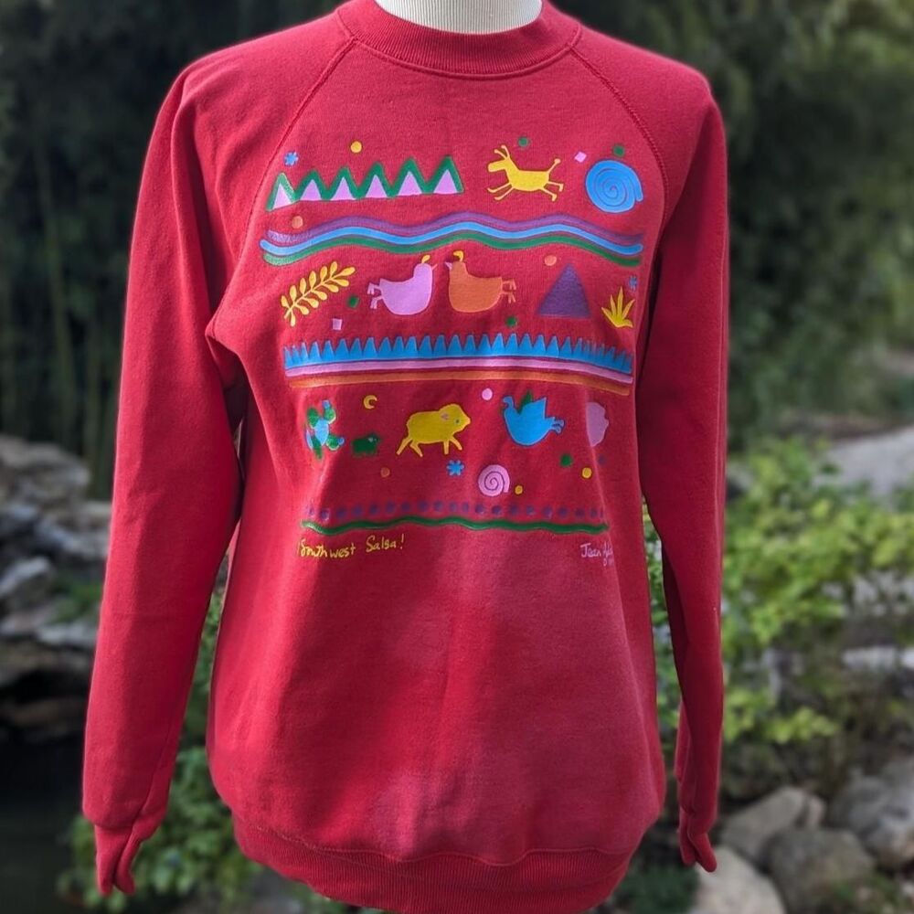 vintage Hanes Southwestern Salsa Petroglyph Style Sweatshirt